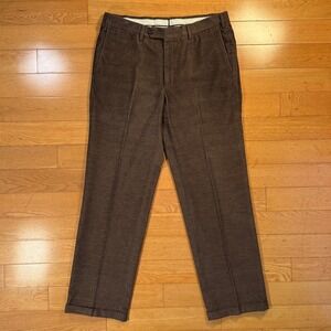 Gritti Styled by Ermenegildo Zegna Brown Cotton Cashmere Corduroy Trousers 34x30
